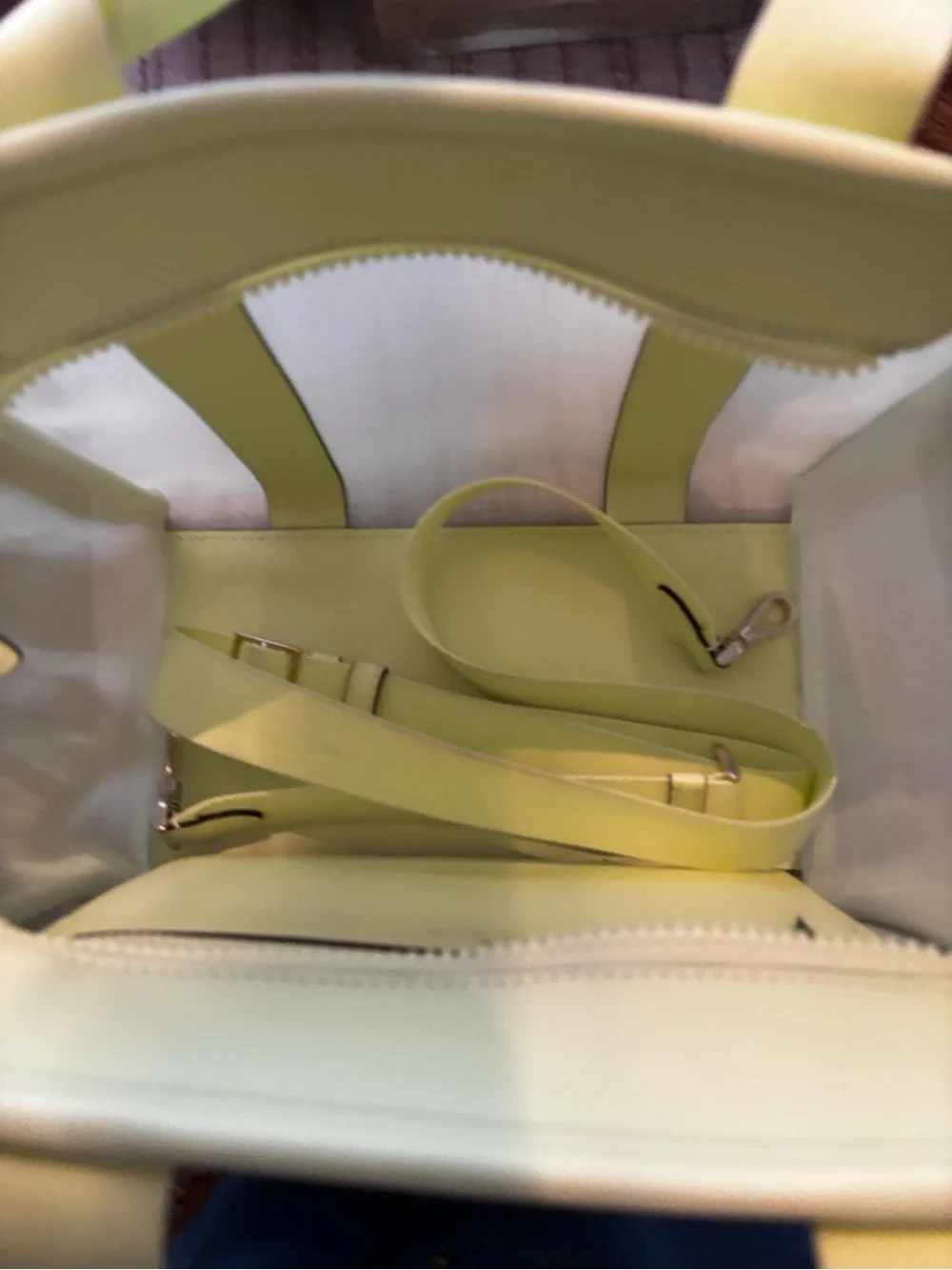 kate spade neon lime mesh tote